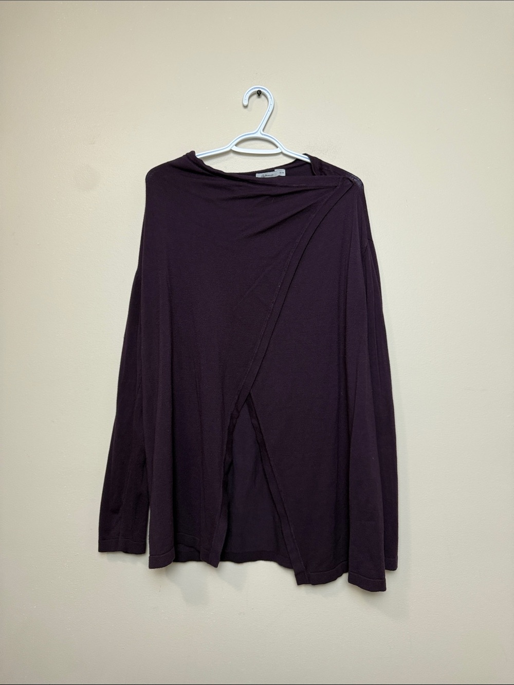 Reitmans Plum Scoop Neck Sweater with Shoulder Button size XL